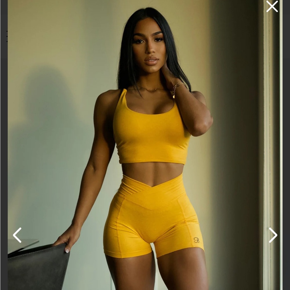 Bombshell Sportswear Yellow Sports Bra